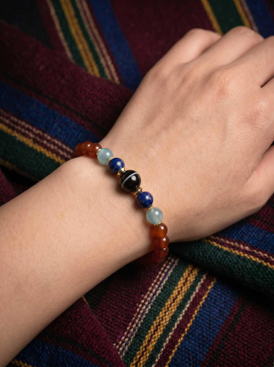 Prayer Healing Single Stripe Agate Bracelet