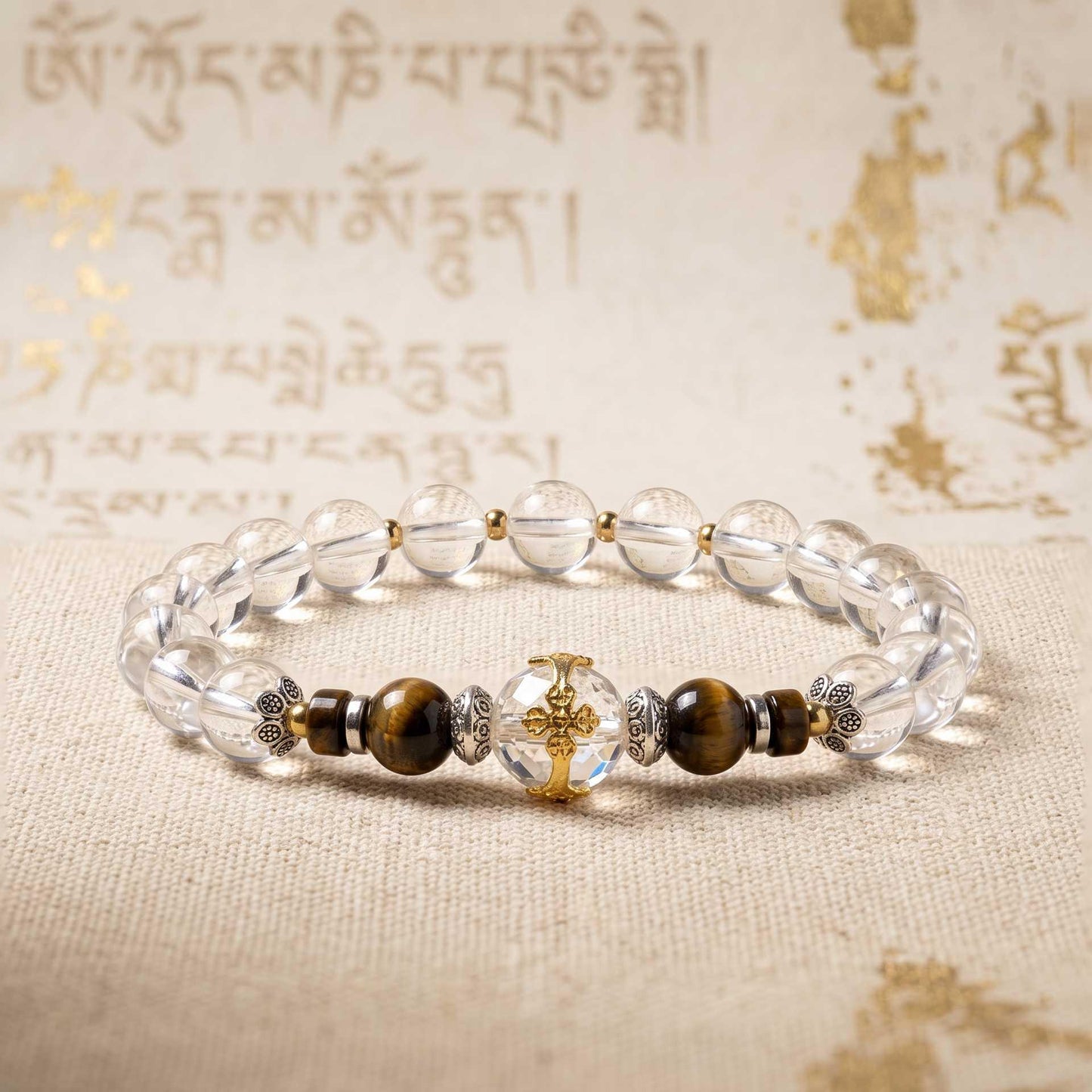Rose Quartz Vajra Healing Bracelet