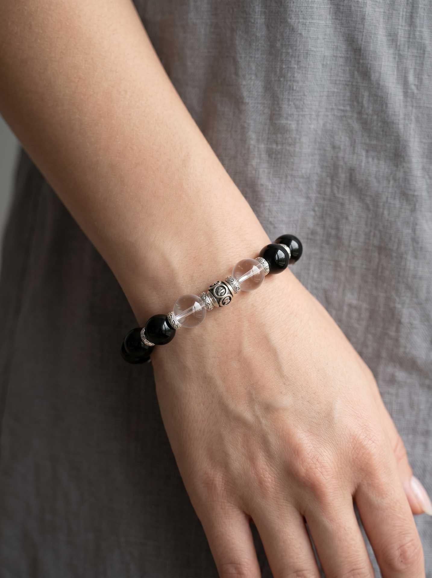 Azure Tiger's Eye Luminous Mantra Bracelet