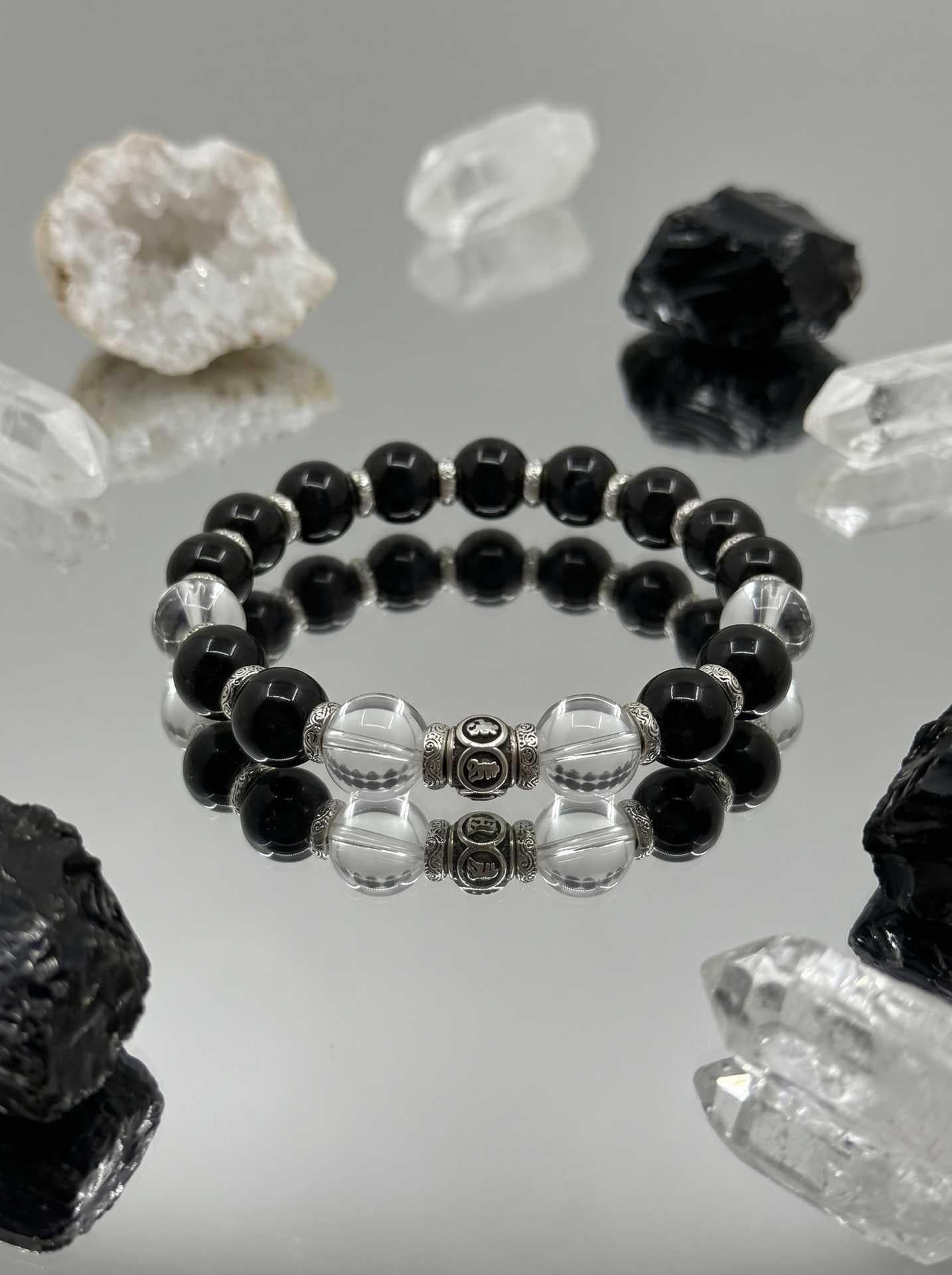 Azure Tiger's Eye Luminous Mantra Bracelet