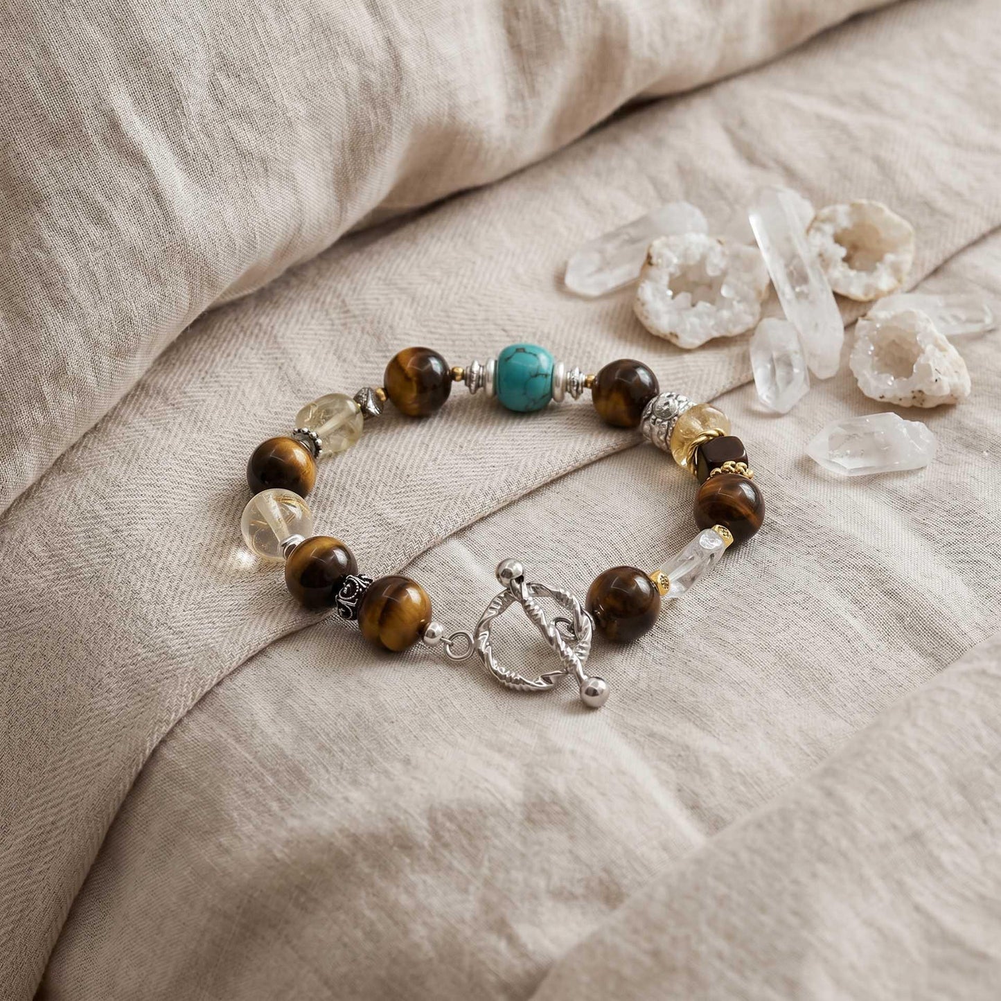 Himalaya Five Mantra Tiger's Eye Harmonious Bracelet