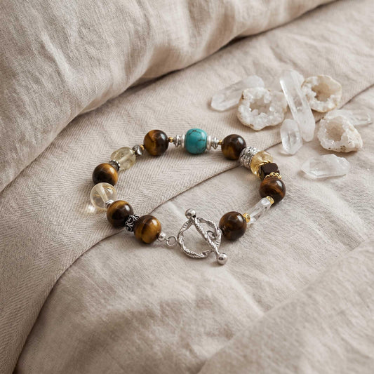 Himalaya Five Mantra Tiger's Eye Harmonious Bracelet