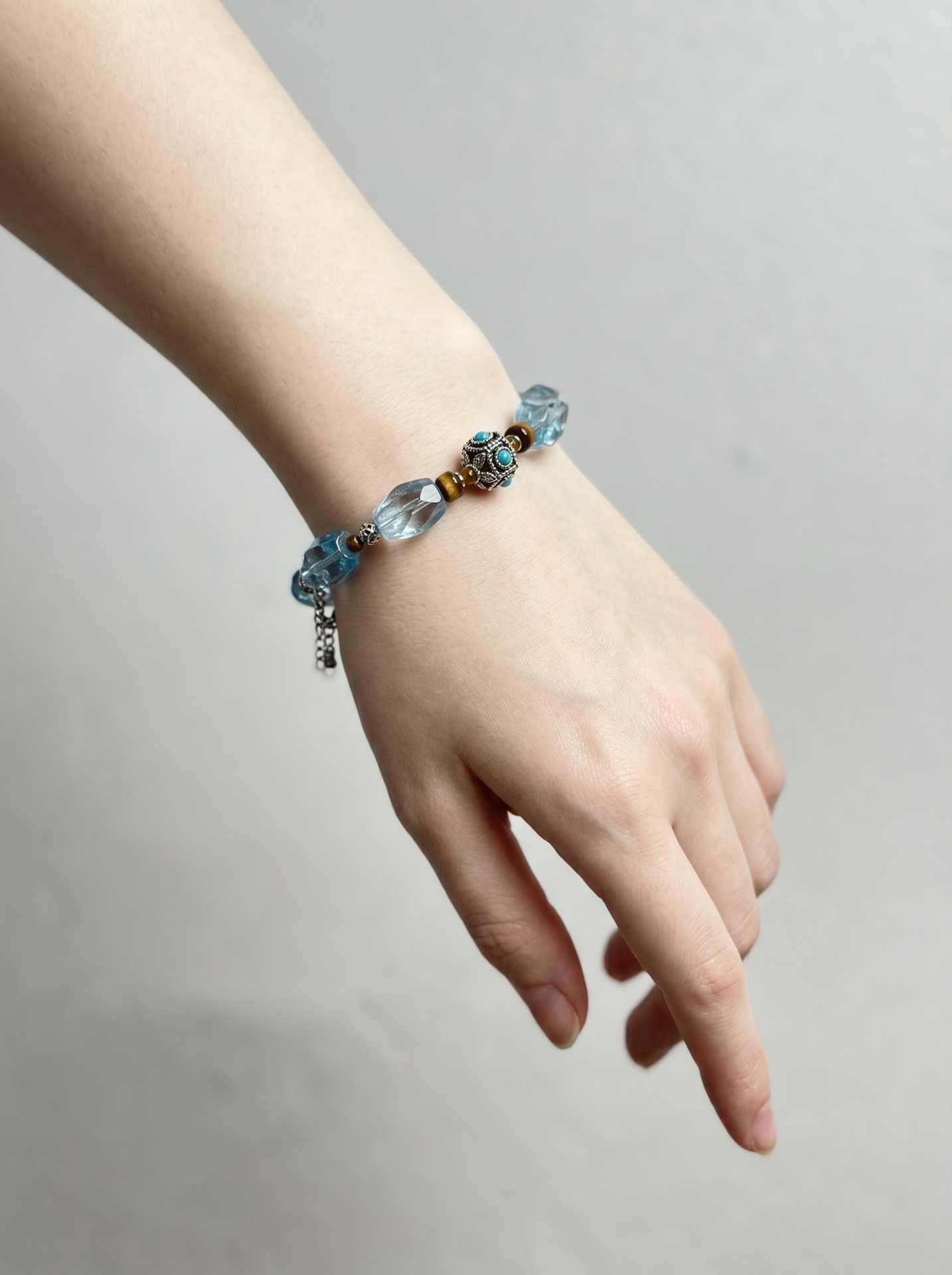 Guardian Vessel Tiger's Eye Topaz Bracelet — on wrist