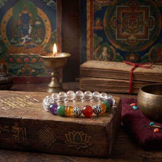 Tibetan Colorful Clear Quartz Purify Bracelet