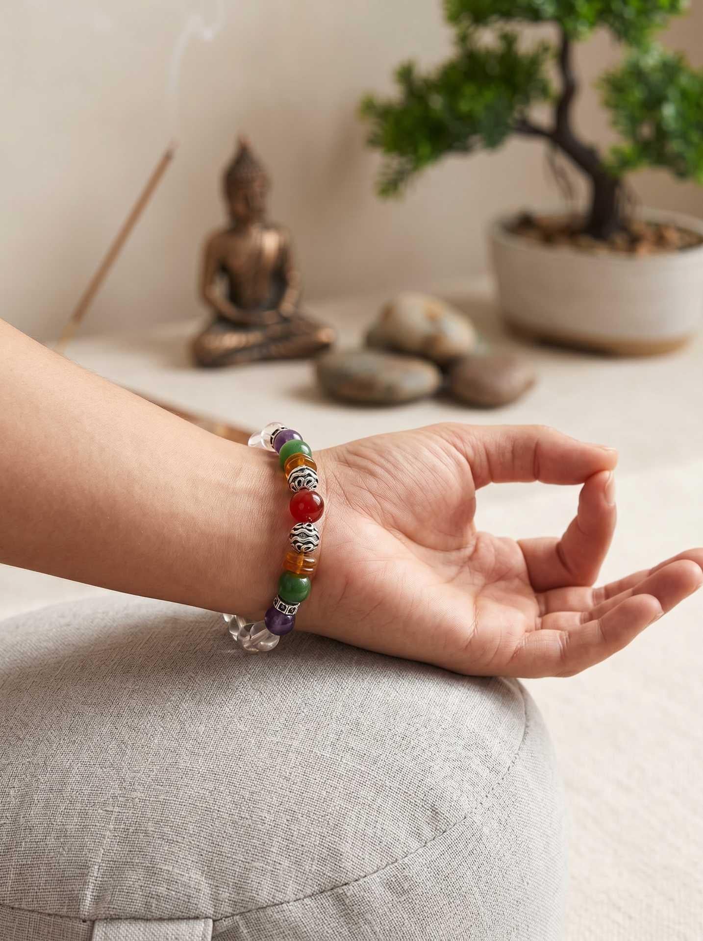 Tibetan Colorful Clear Quartz Purify Bracelet